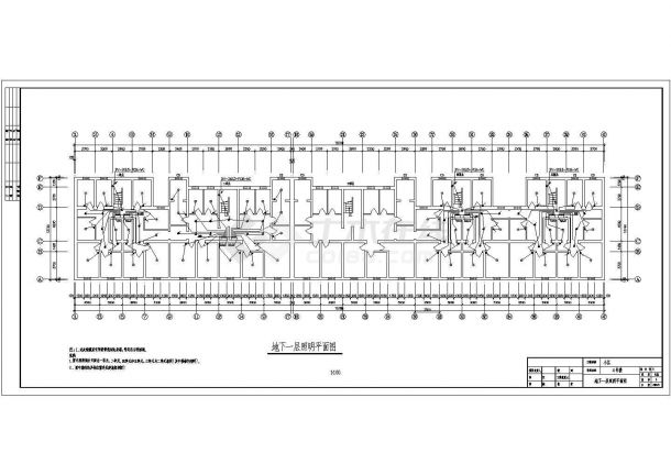 多层住宅楼电气cad施工平面图纸全套方案-图一