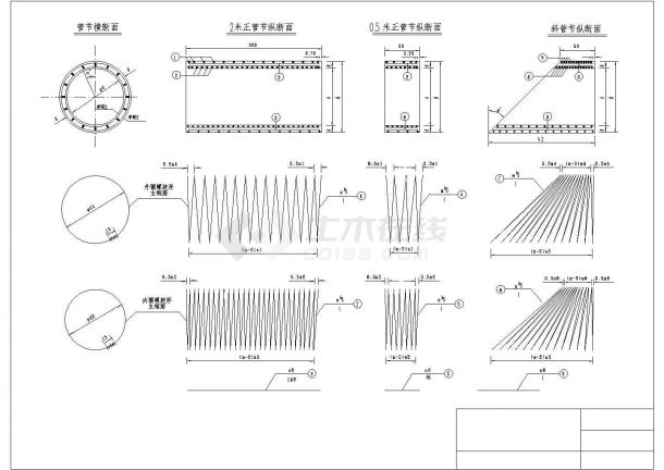 水利工程钢筋混凝土圆管涵标准设计图-图二