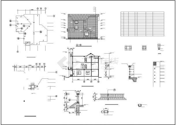 一套简单的欧式别墅建筑施工图-图二