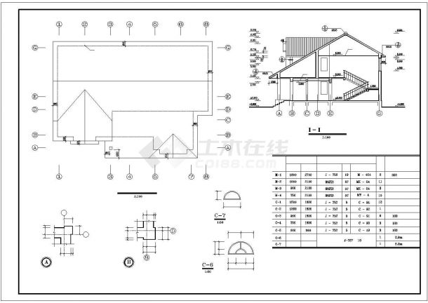 某地简单的景区别墅建筑施工图-图二