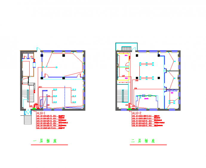2层办公楼电气设计图纸（共4张）_图1