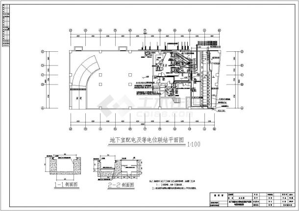某单位9层框架结构办公楼电气设计施工图-图一