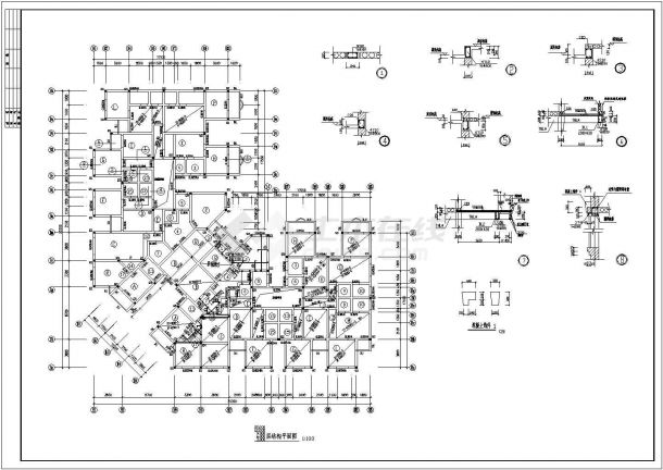 某地多层办公楼结构图纸（含设计说明）-图二