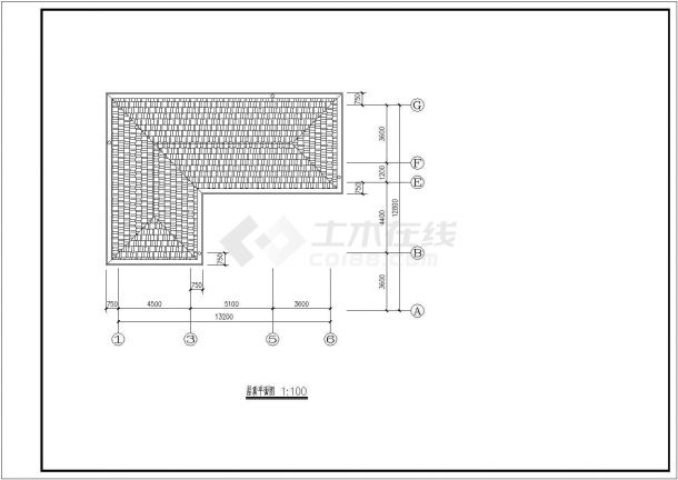 简单精美多层别墅建筑施工图-图一