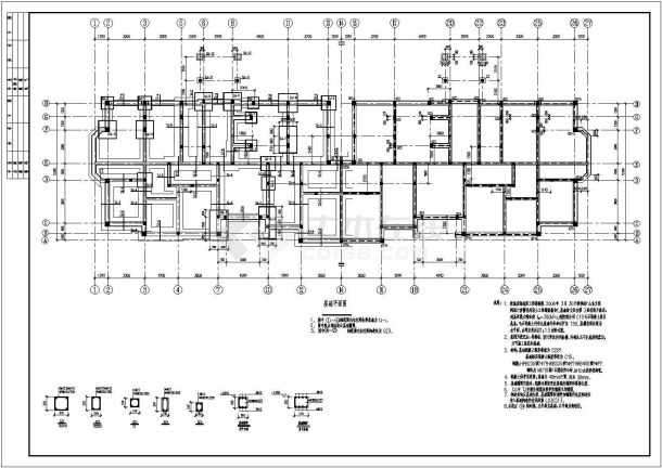 某地五层砖混住宅结构图（共9张）-图二