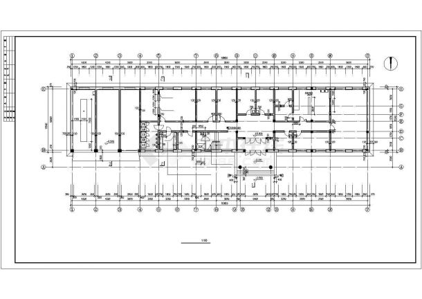 某地三层宿舍楼建筑施工图-图二