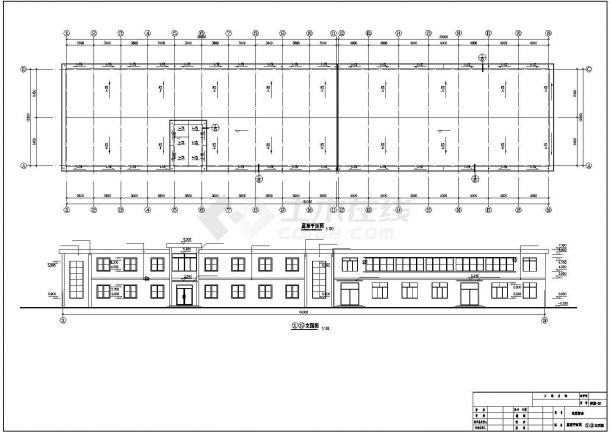 某地小型食堂宿舍建筑施工图-图一