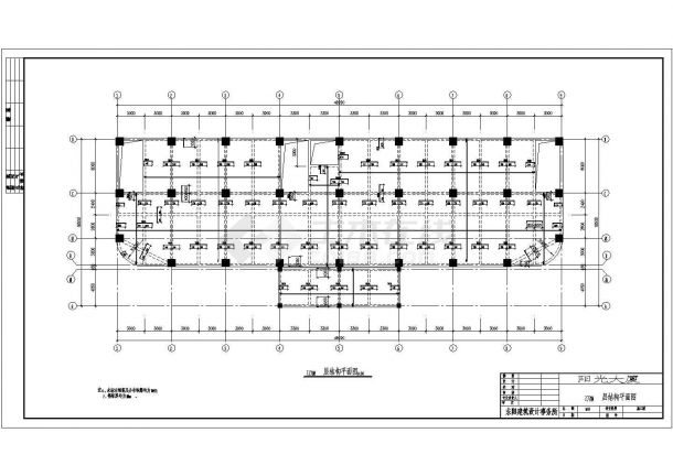 阳光大厦全套结构设计cad施工图纸-图二