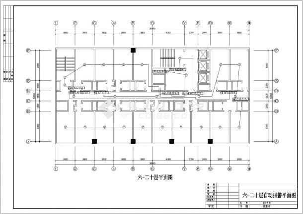 某酒店火灾自动报警电气设计施工CAD图-图一