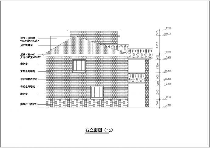 农村住宅旧房改造的完整的CAD成果图_图1