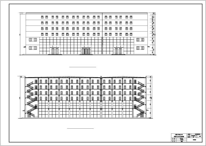 六层框架结构商城建筑结构施工图纸（含计算书）_图1