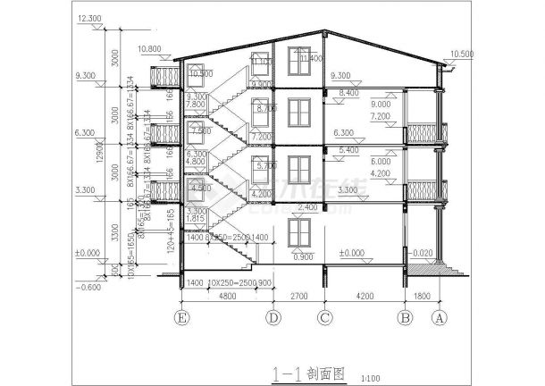 新农村住宅的全套设计方案CAD图纸-图一