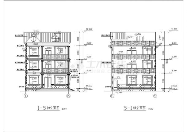 新农村住宅的全套设计方案CAD图纸-图二