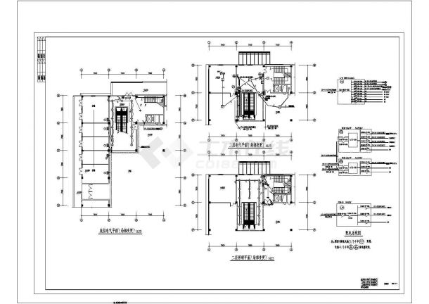 某菜场全套具体电气设计施工CAD图-图一