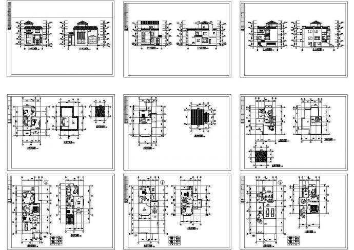 农村三层独栋别墅建筑设计方案图纸_图1