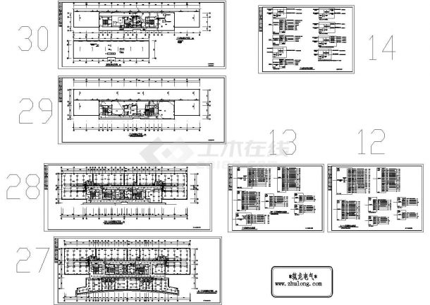 山东商务大厦电气设计施工图，共三十四张-图一