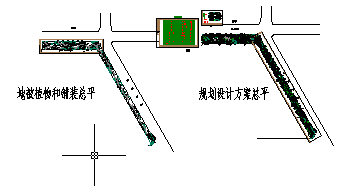 杭州某道路公园绿地设计一套图（规划方案和小品施工-图一