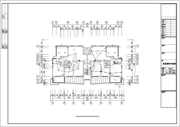 某住宅小区12层CAD建筑电气设计详情图纸-图二