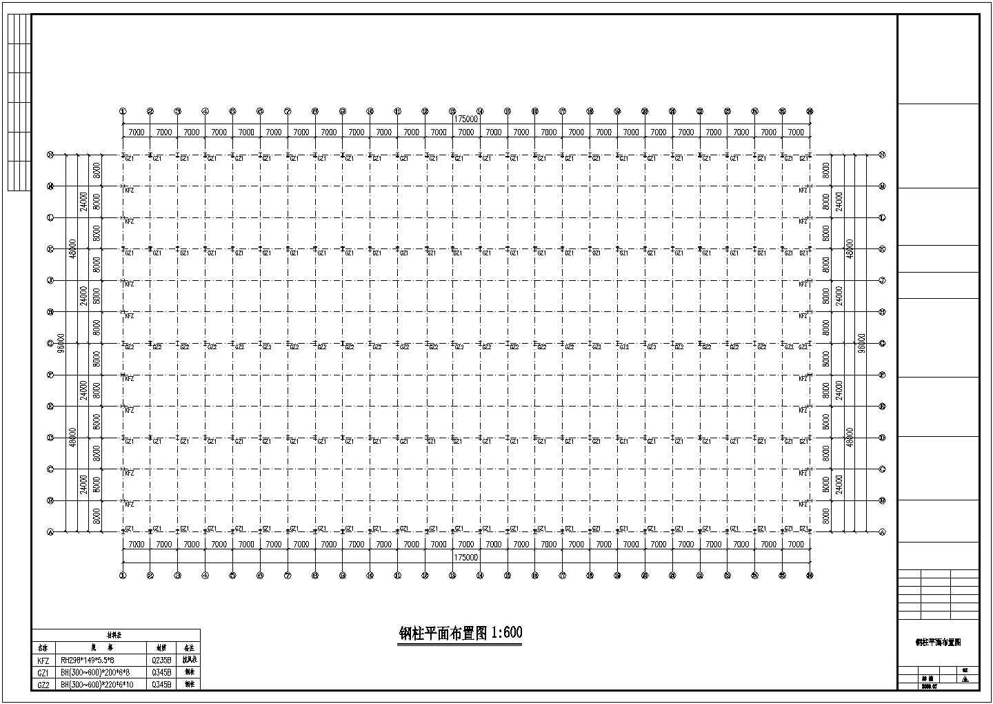 某地区175米x96米建筑工程图