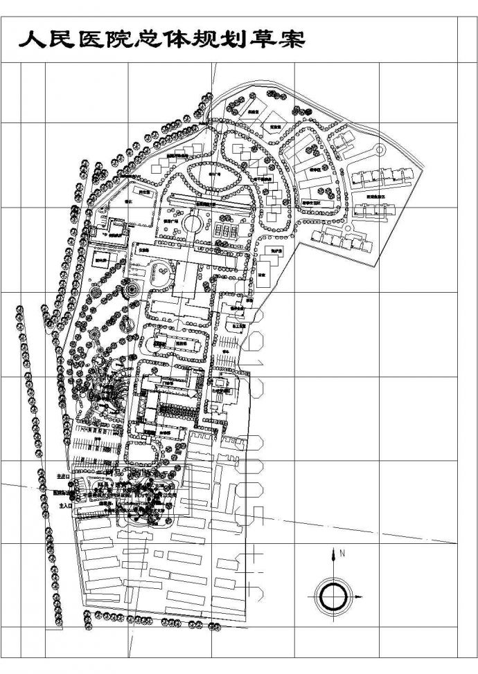 龙昌小区建筑设计规划总图（节点详细）_图1