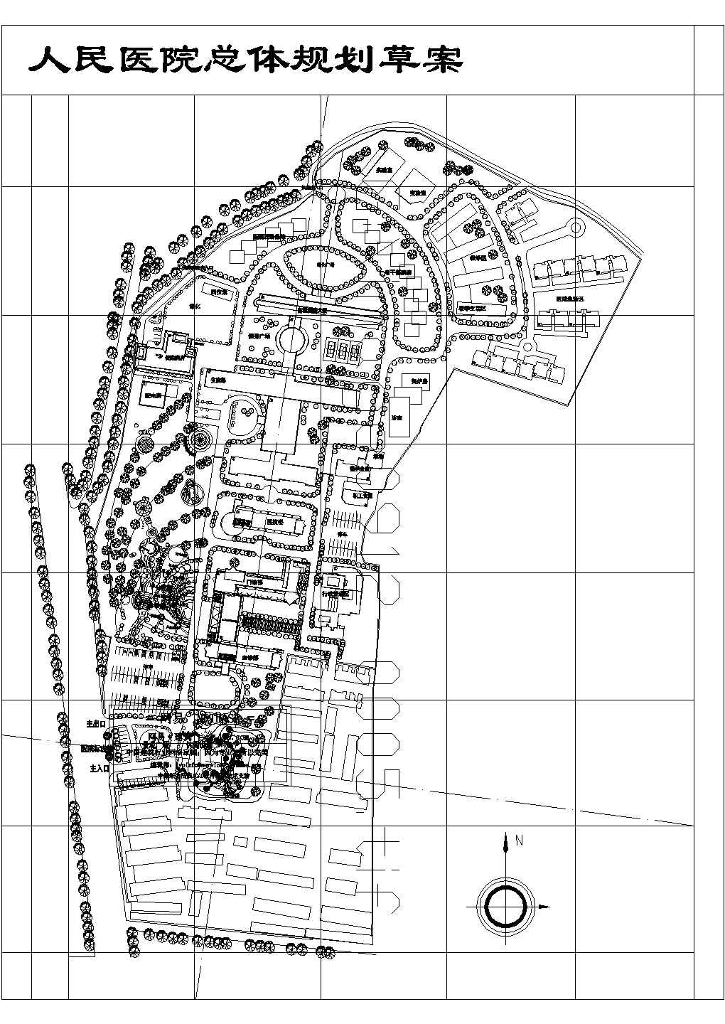 龙昌小区建筑设计规划总图（节点详细）