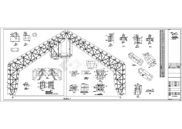 35m结构式门式钢结构工程CAD设计图-图一