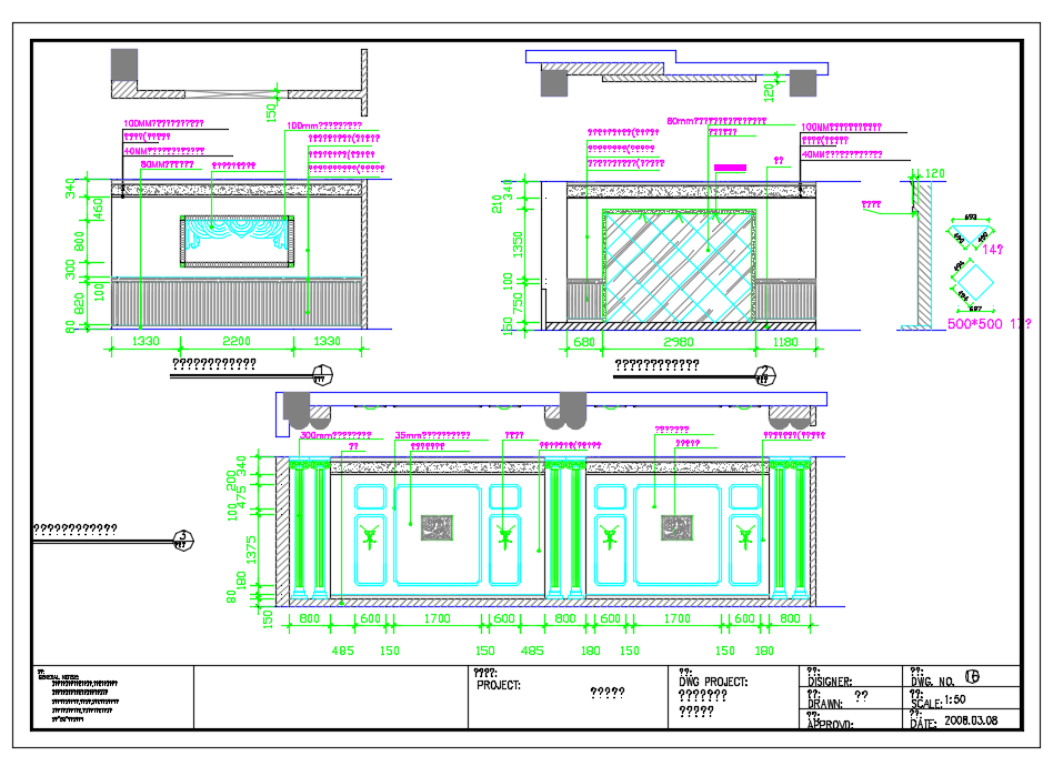 某商场品牌家具卖场装修设计施工CAD图
