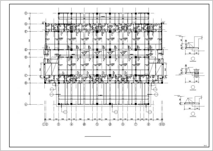 小学食堂及宿舍楼cad结构施工设计详图_图1