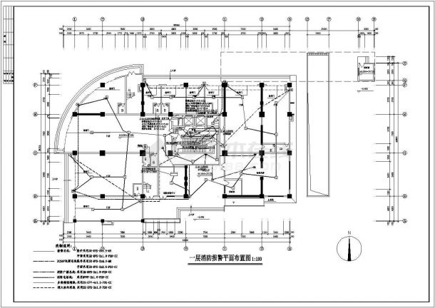 1类高层报警全套具体电气设计施工CAD图-图二