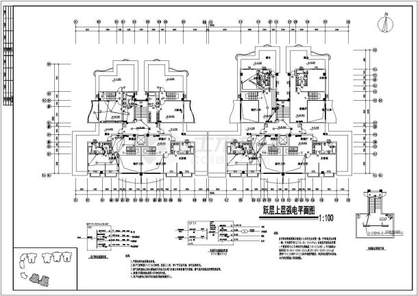 12.5层商住楼全套具体电气设计施工CAD图-图一