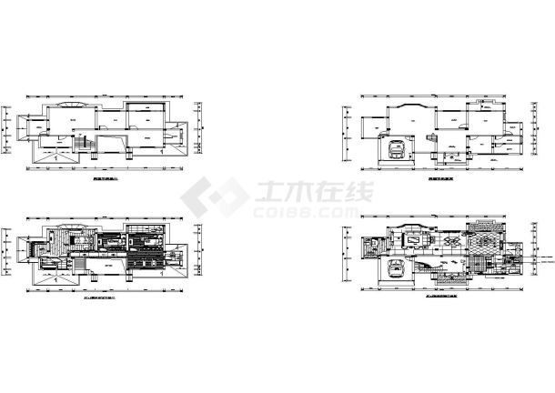 某小区私人别墅室内装修设计施工图纸-图一