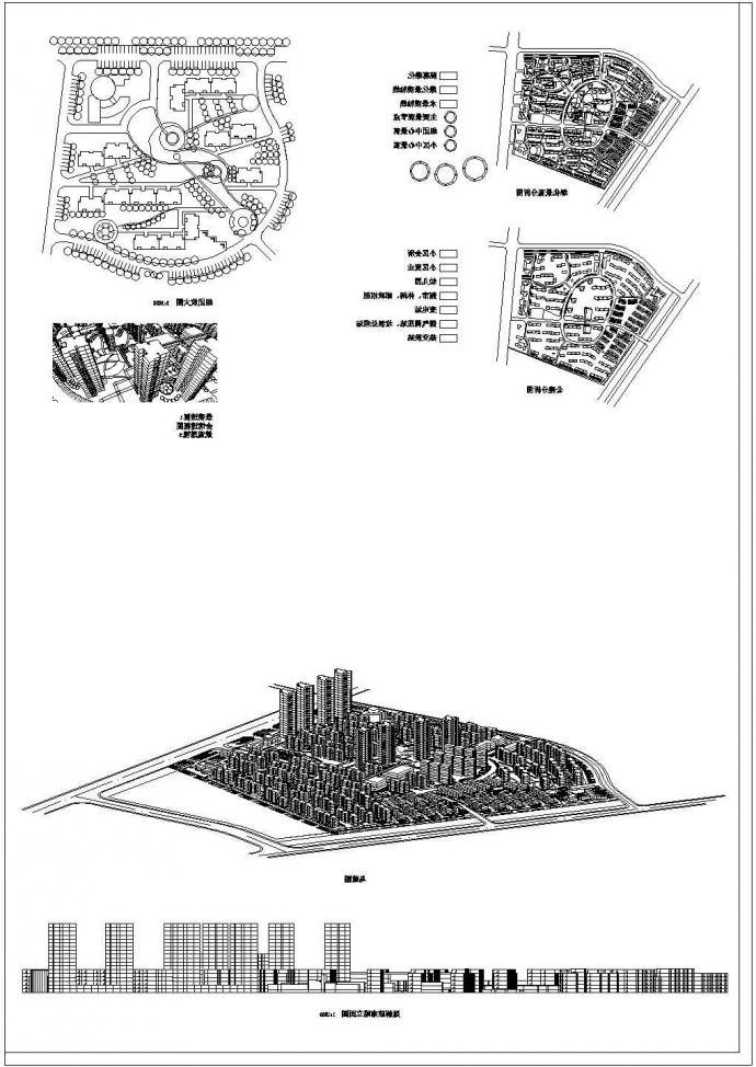 小巧型的小区规划建筑总图（节点详细）_图1