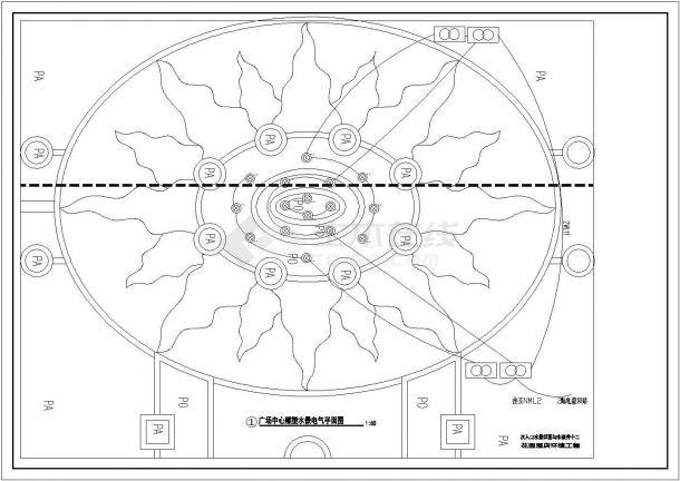 某地花园酒店水电电气CAD设计施工图-图二