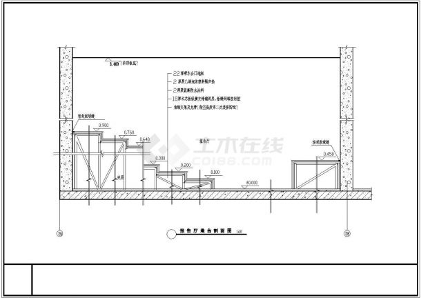 东风汽车展厅建筑施工全套方案cad设计图纸-图一