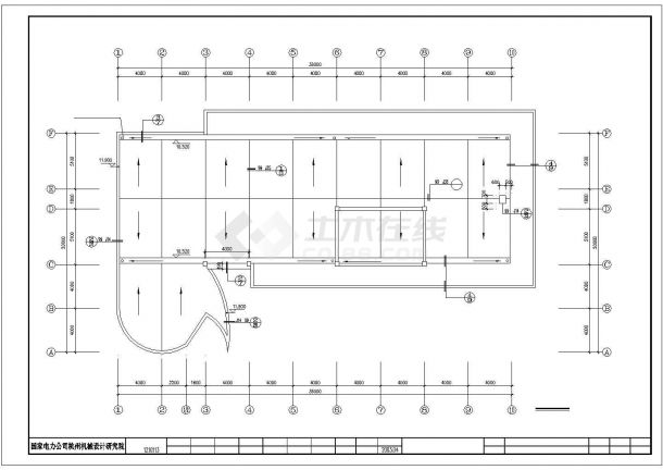 某地一套标准的办公楼建筑设计图-图一