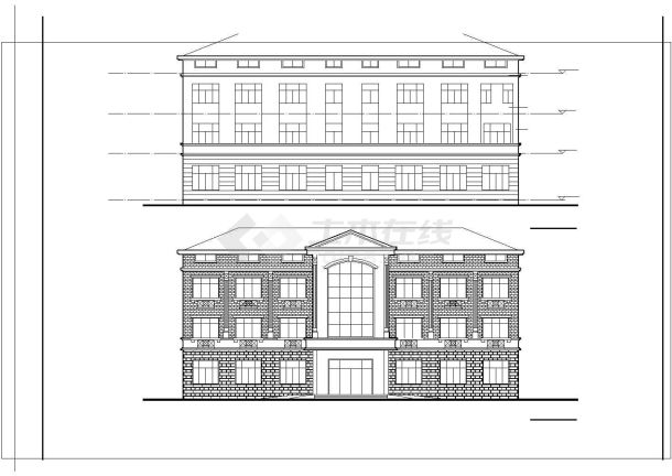 比较精美的办公楼建筑施工图-图一