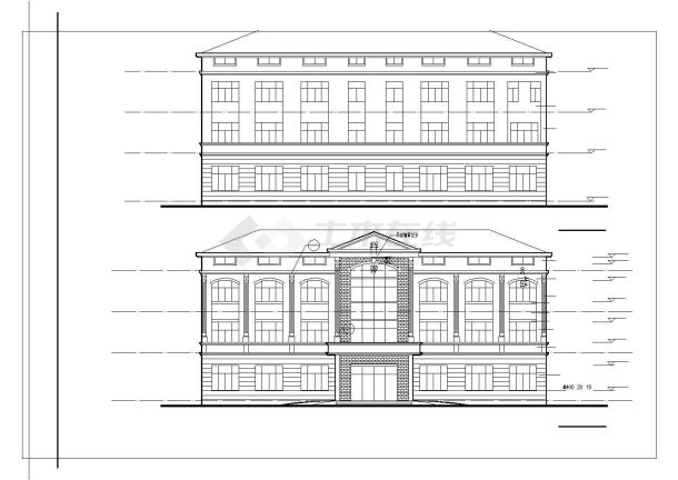 比较精美的办公楼建筑施工图-图二