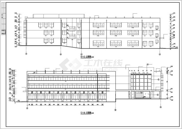 某地详细综合楼建筑施工图-图一