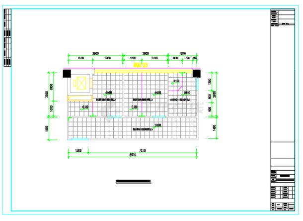 某地楼盘售楼处装饰设计工程施工CAD图-图二
