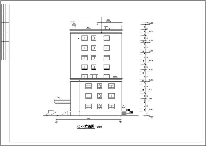 某地小高层办公楼建筑设计图_图1