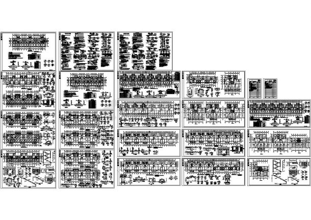 长78.34米 宽14.6米 6层砖混住宅楼结构施工图.-图一