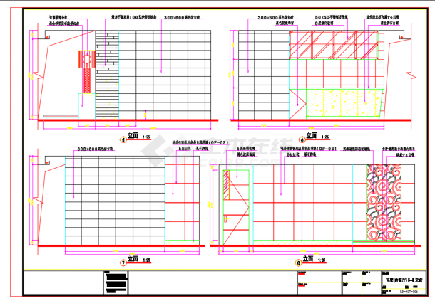 某地西餐厅首层装修设计施工CAD图纸-图二