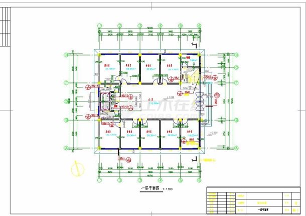 某地二层综合办公楼建筑设计图-图一