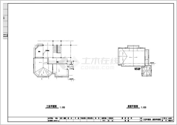 [江苏]三层砖混结构独栋私人别墅建筑详细施工图纸-图二