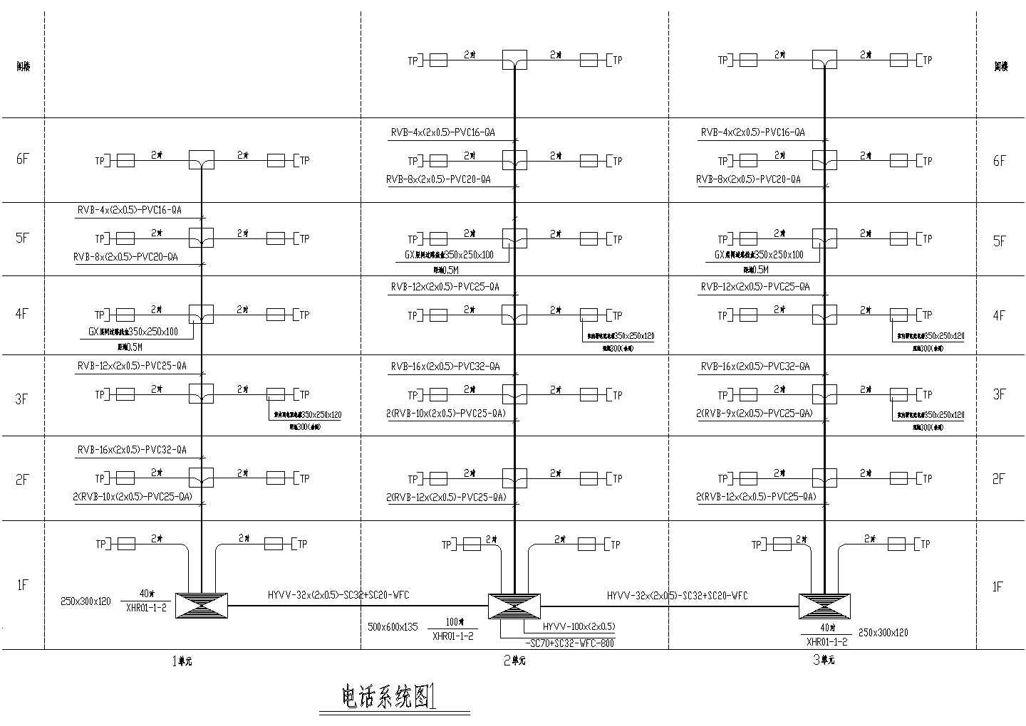 某商住楼全套电气cad详细施工平面图纸