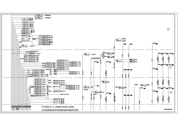 商场照明动力总接线电气设计施工CAD图_图1