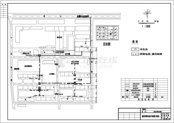 住宅小区CAD电力规划设计施工详情图纸-图一