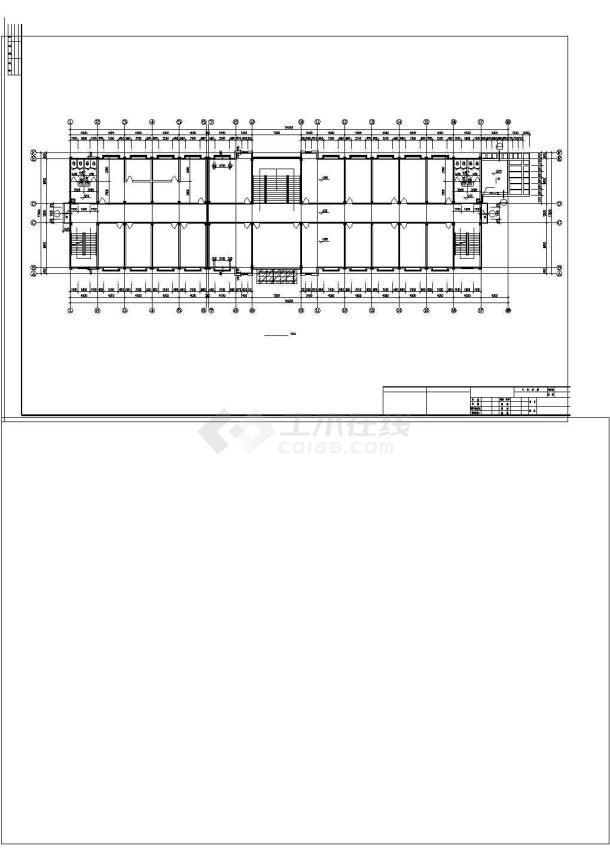 某地简单实用的三层办公楼建筑施工方案图-图二