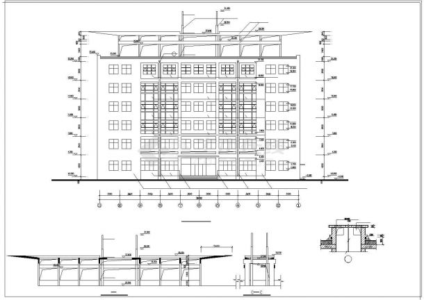 某地详细的办公楼建筑施工图-图一