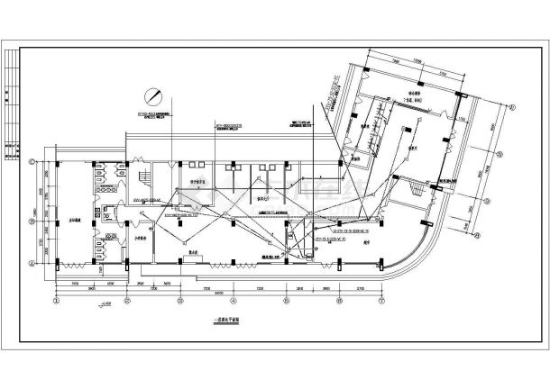 某地区某客运站电气CAD施工图纸-图二